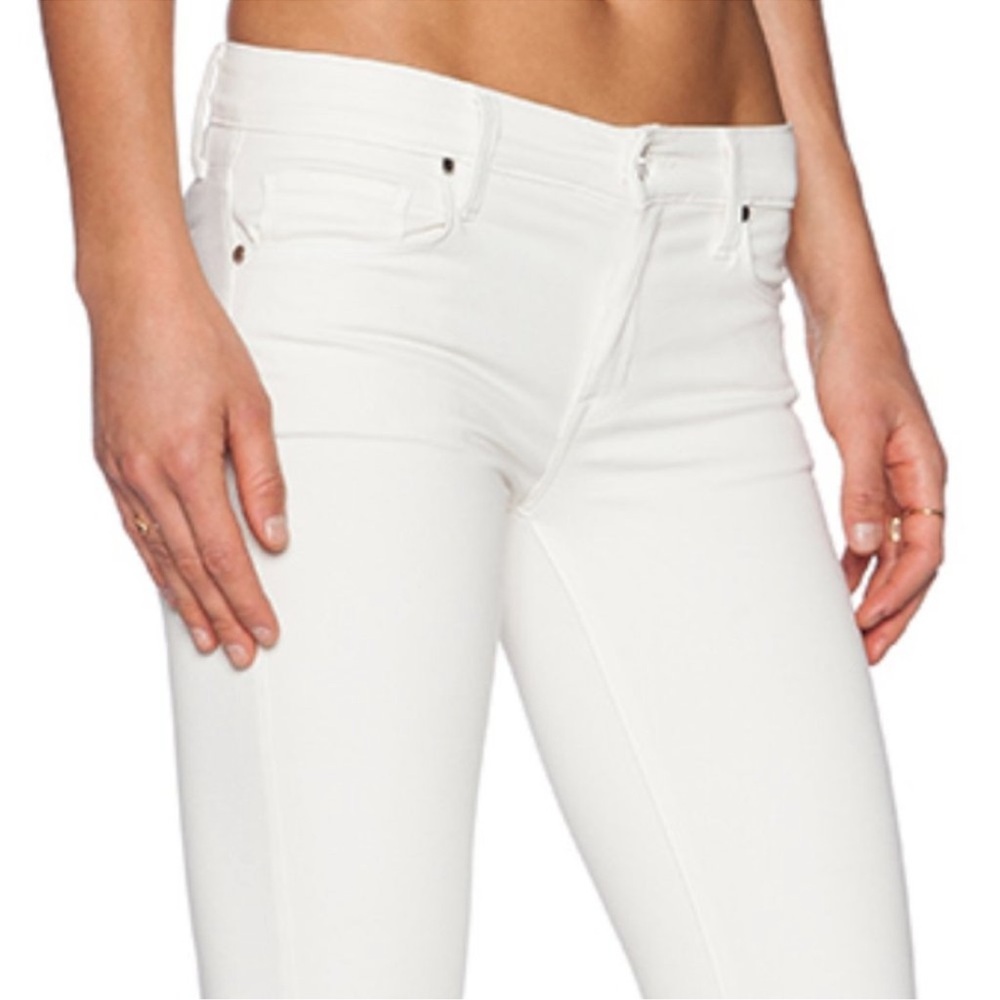 GENETIC LOS ANGELES women Stem Mid
Rise Skinnyw White Jeans size 28 made in USA